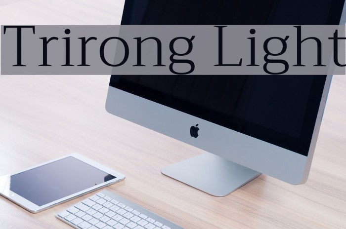 Trirong Light Font examples