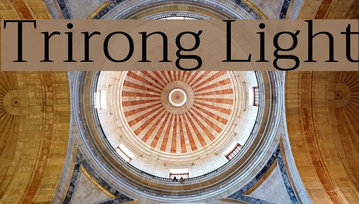 Trirong Light Font examples