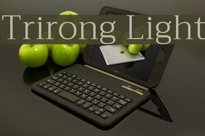 Trirong Light Font examples