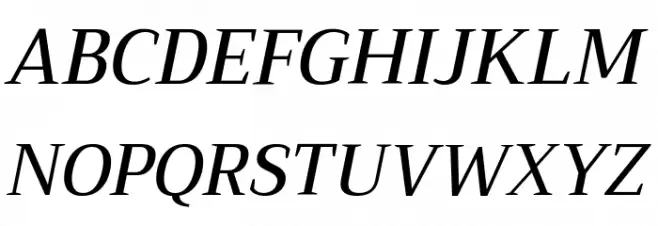 Trirong Medium Italic Fonte MAIÚSCULAS