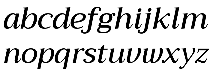Trirong Medium Italic Font LOWERCASE