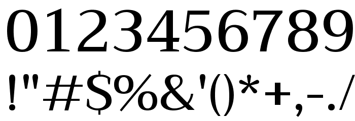 Trirong Medium Font OTHER CHARS