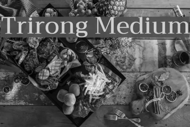 Trirong Medium Font examples