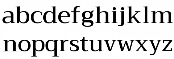 Trirong Medium Font Litere mici