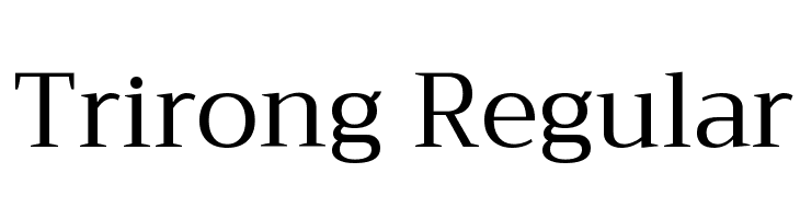 Trirong Regular  font caratteri gratis