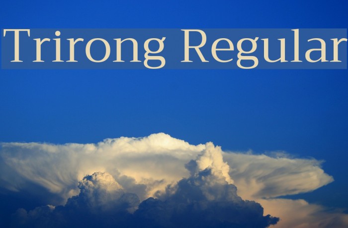Trirong Regular Font examples