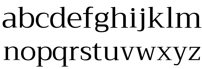 Trirong Regular Font LOWERCASE