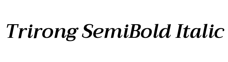 Trirong SemiBold Italic  baixar fontes gratis