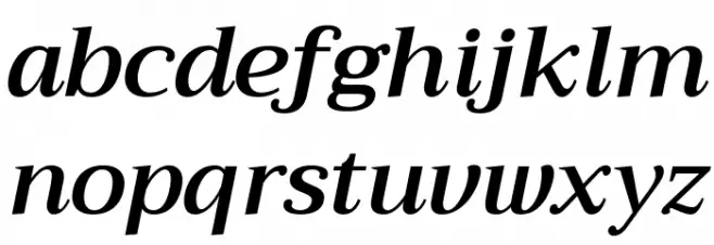 Trirong SemiBold Italic फ़ॉन्ट लोअरकेस