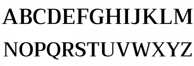 Trirong SemiBold Schriftart Groß