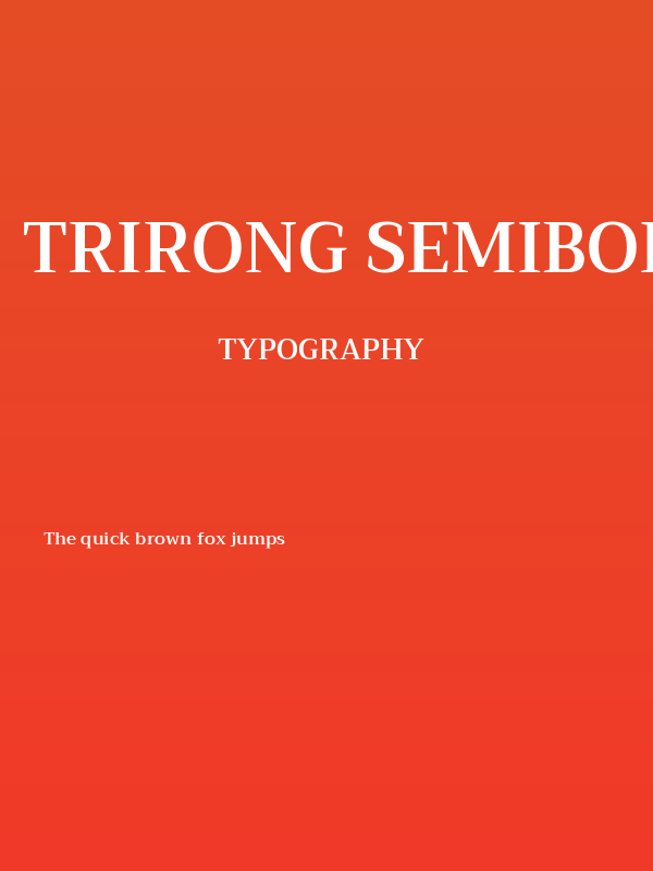 Trirong SemiBold Poster