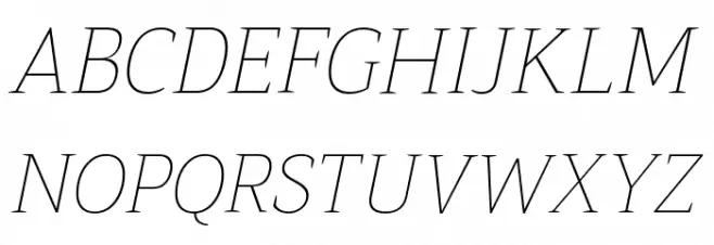 Trirong Thin Italic Fonte MAIÚSCULAS