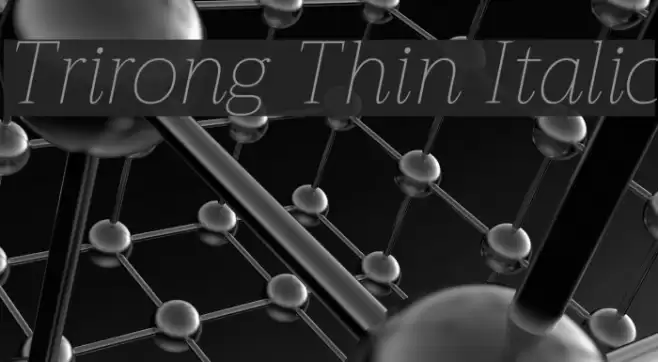 Trirong Thin Italic Font examples