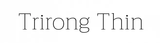 Trirong Thin  नि: शुल्क फ़ॉन्ट्स डाउनलोड