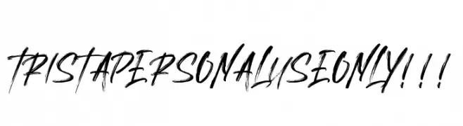 Trista Personal Use Only !!!  Fuentes Gratis Descargar