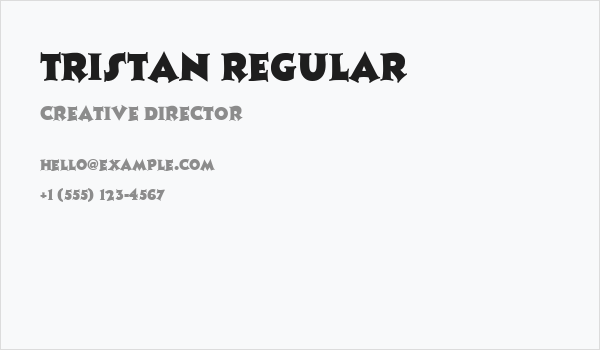 Tristan Regular Business Card