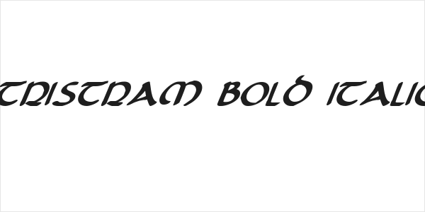 Tristram Bold Italic Logo