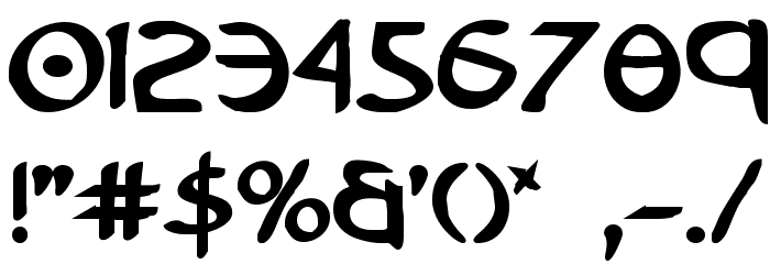 Tristram Bold Font OTHER CHARS