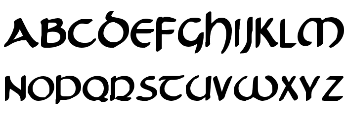 Tristram Bold Font LOWERCASE