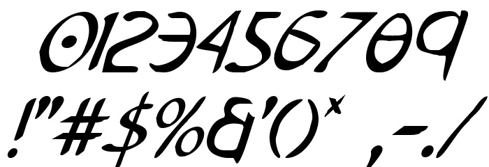 Tristram Condensed Italic Font OTHER CHARS