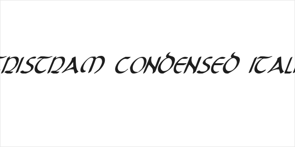 Tristram Condensed Italic Logo