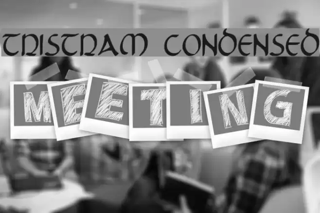 Tristram Condensed Font examples