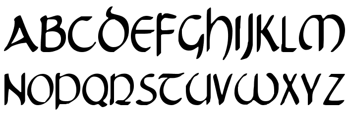 Tristram Condensed Font LOWERCASE