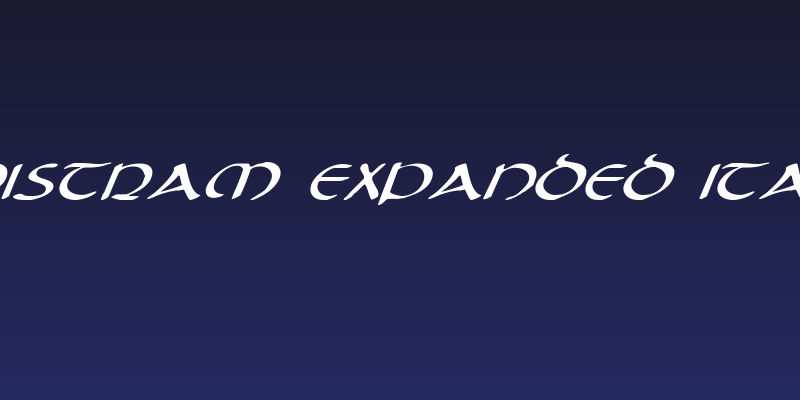 Tristram Expanded Italic Social Header