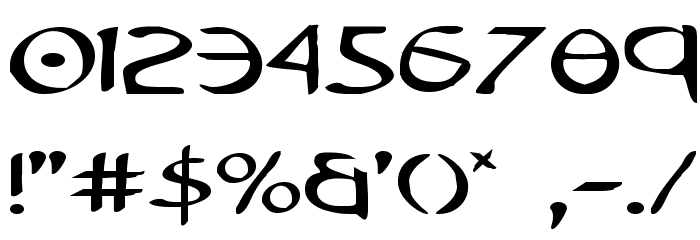 Tristram Expanded Font OTHER CHARS
