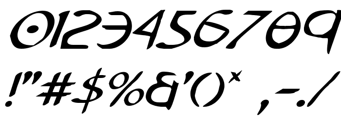 Tristram Italic Font OTHER CHARS