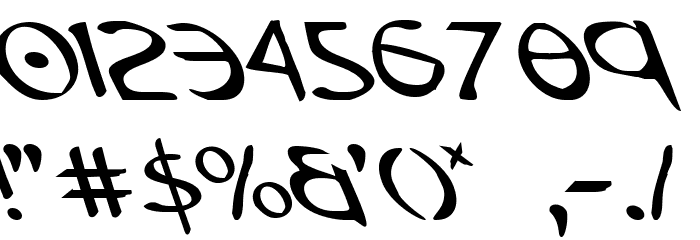 Tristram Leftalic Font OTHER CHARS