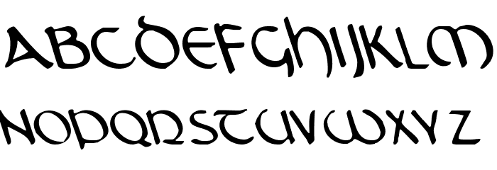 Tristram Leftalic Font LOWERCASE