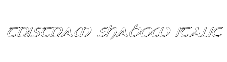 Tristram Shadow Italic Font
