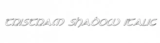 Tristram Shadow Italic  Free Fonts Download