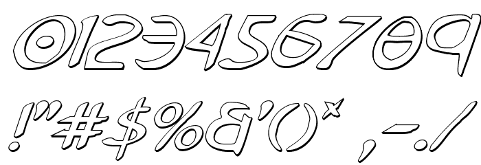 Tristram Shadow Italic Font OTHER CHARS