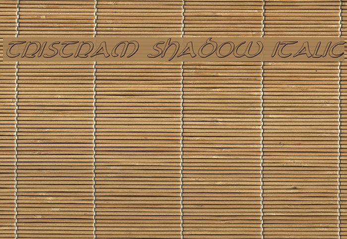 Tristram Shadow Italic Font examples