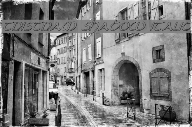 Tristram Shadow Italic Font examples