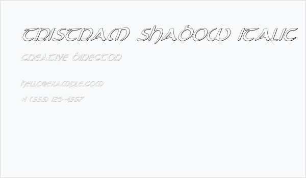 Tristram Shadow Italic Business Card