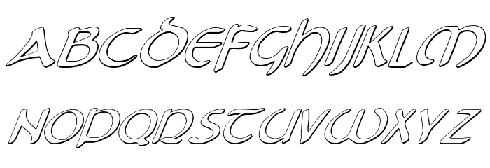 Tristram Shadow Italic Font LOWERCASE