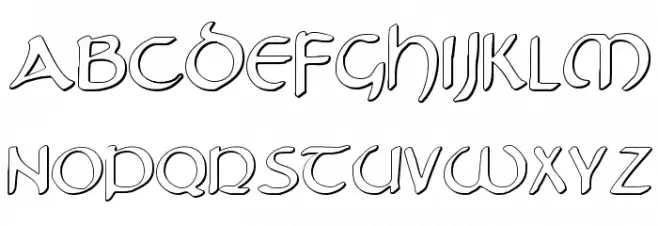 Tristram Shadow Font LOWERCASE