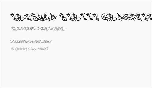 Trisula Street Graffiti Business Card