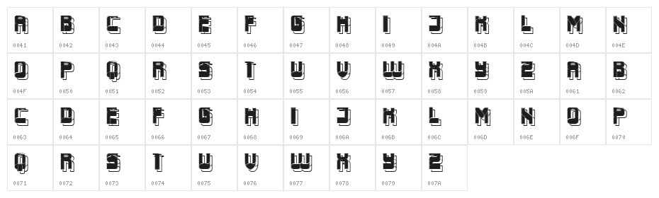 Triton Filled Regular Character Map