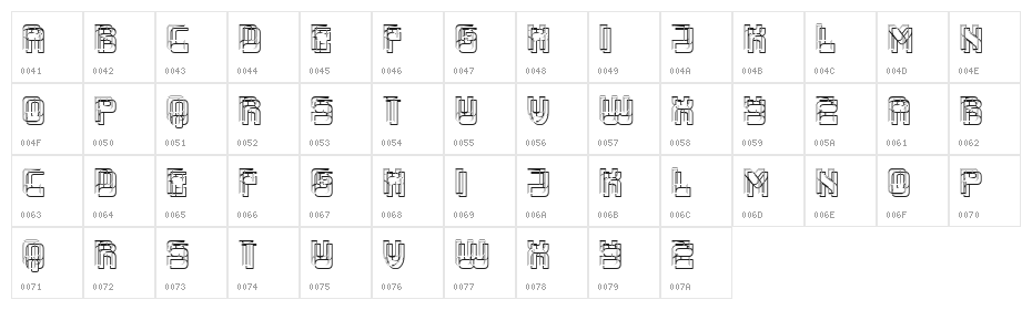 Triton Regular Character Map
