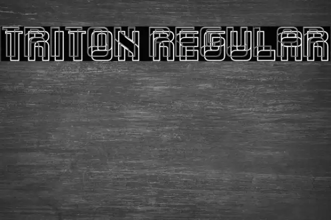 Triton Regular Шрифта examples