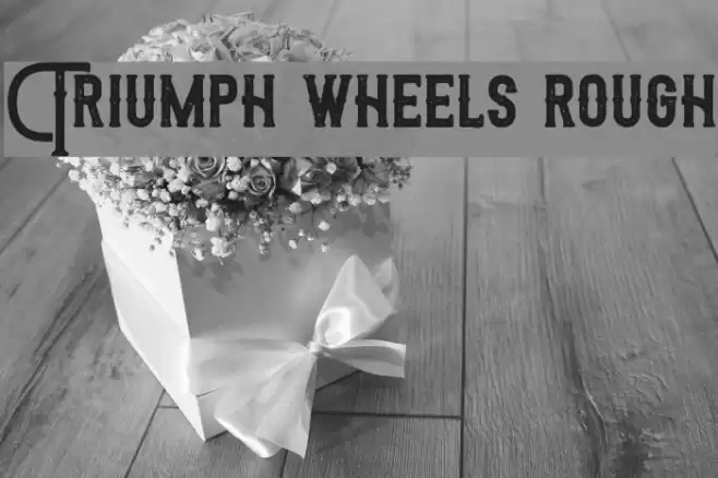 Triumph wheels rough Font examples