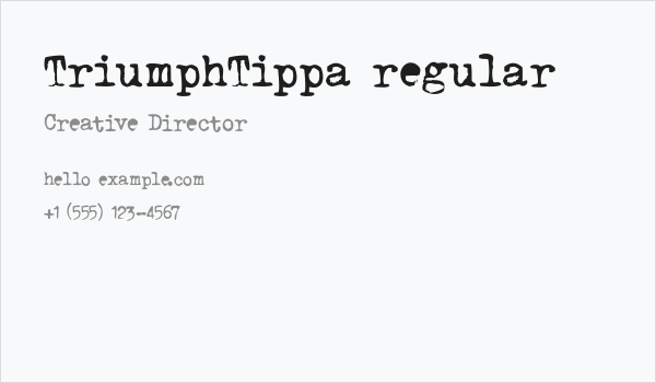 TriumphTippa regular Business Card