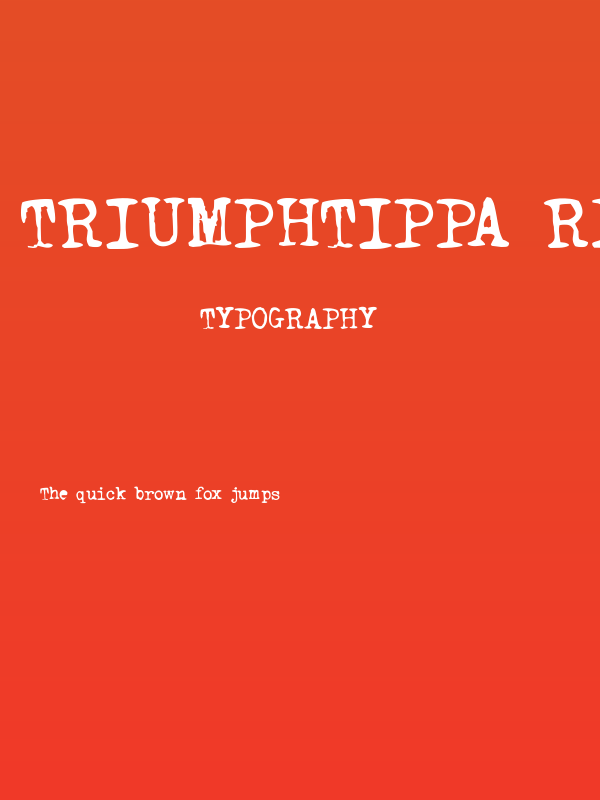 TriumphTippa regular Poster