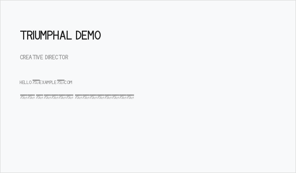 Triumphal Demo Business Card