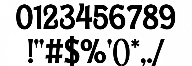 Trivenia Regular Font OTHER CHARS