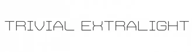 Trivial ExtraLight  les polices de caractères gratuit tlcharger